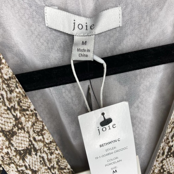 NWT Joie Bethwyn C Snakeskin Print Wrap Style Dress Size Medium - Picture 4 of 9